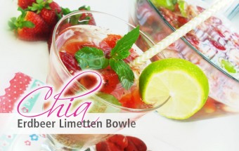 Chia Erdbeer Limetten Bowle
