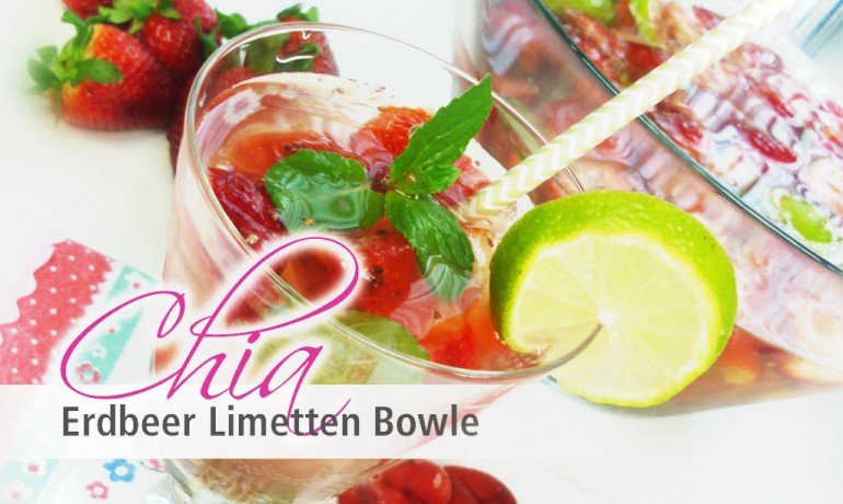 Diese alkoholfreie Chia Erdbeer Limetten Bowle ist genau das Richtige für die nächste Gartenparty. Sie ist leicht, erfrischt und schmeckt fruchtig süß ohne Zuckerzusatz, dank der reifen Erdbeeren und dem Steviapulver!