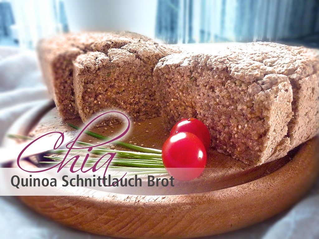 Chia Samen Rezepte - Rezept Chia Quinoa Schnittlauch Brot (glutenfrei)