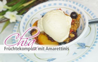 Chia Früchtekompott mit Amarettinis