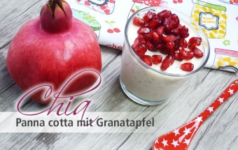 Chia Panna cotta mit Granatapfel