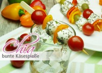 Chia bunte Käsespieße